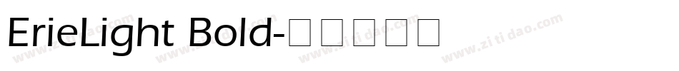 ErieLight Bold字体转换